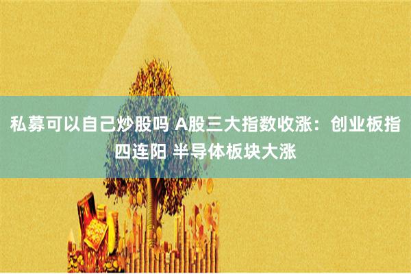私募可以自己炒股吗 A股三大指数收涨：创业板指四连阳 半导体板块大涨
